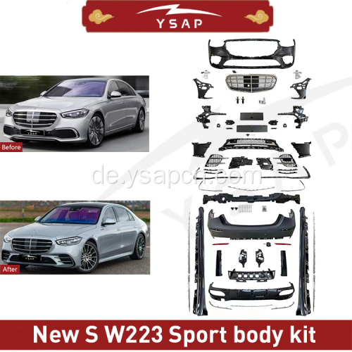 Neues Sclass Bodykit für W223 Sport Front Stoßstange